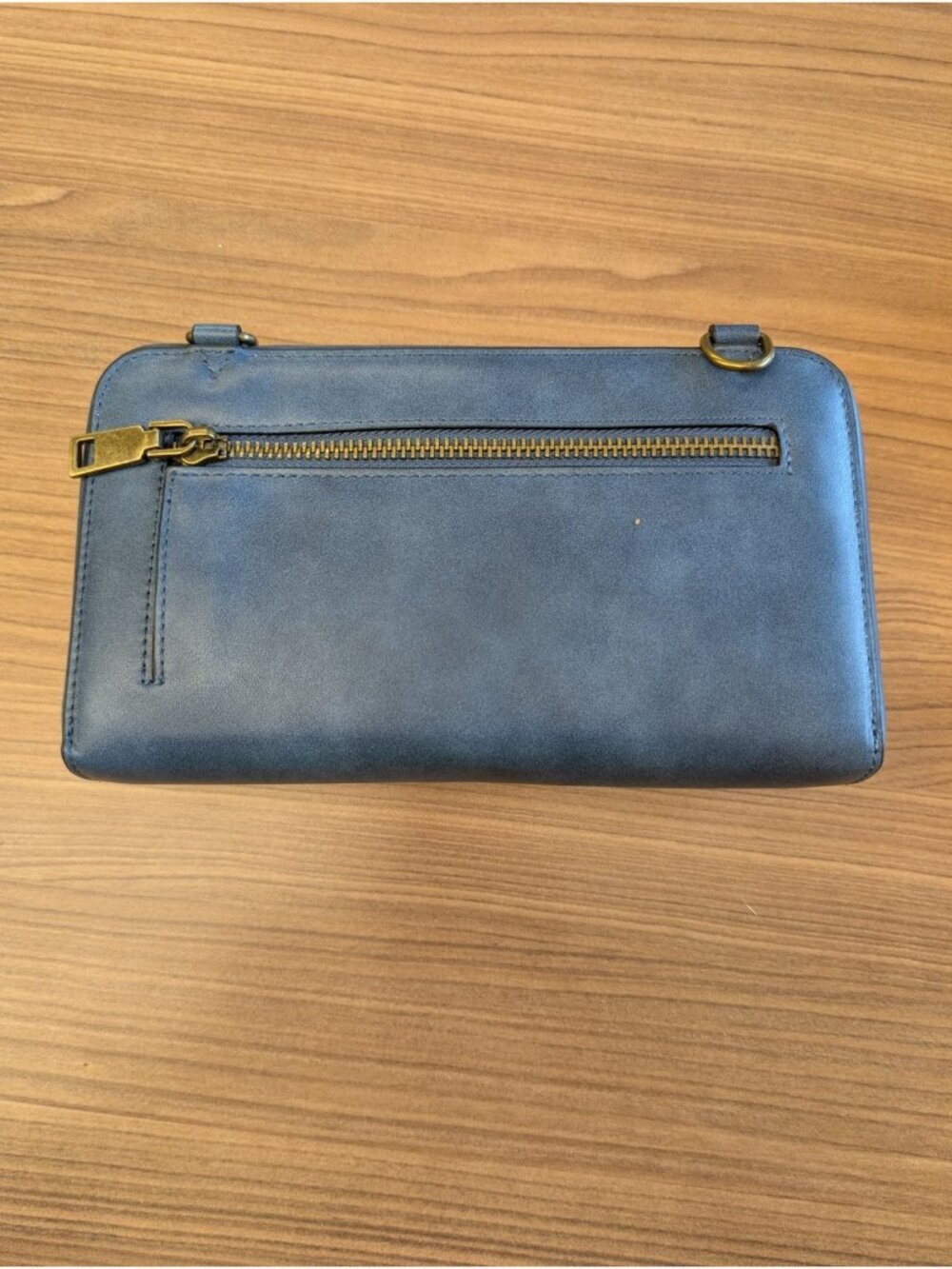 S-Zone Purse Wallet Double Zip Crossbody Blue NWOT with Bag - Picture 4 of 9